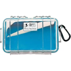 PELICAN PRODUCTS 1050 Micro Case, Clear With Blue Lining