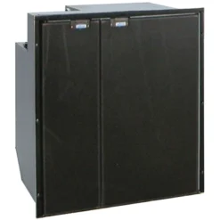 ISOTHERM Cruise 200 Classic - Side by Side Fridge/Freezer AC/DC, Black Door & Panel, 4-Sided Black Flange