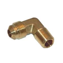 FIREBOY-XINTEX Adapter, 90-degree Elbow, 3/8" Male Flare to 1/4" Male NPT