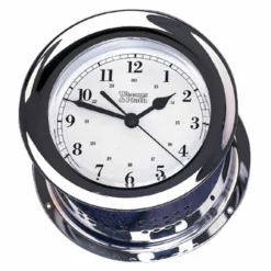 WEEMS & PLATH Atlantis Series Chrome Ship's Bell Clock (Quartz)