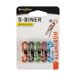 NITE IZE S-Biner&reg; MicroLock&reg; Aluminum, 5-Pack - Assorted