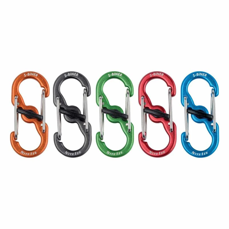 NITE IZE S-Biner® MicroLock® Aluminum, 5-Pack - Assorted 3 NITE IZE S-Biner® MicroLock® Aluminum, 5-Pack - Assorted - Image 3