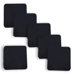 BIXBY INTERNATIONAL 3 1/4" x 3 1/4" BixStix Non-Slip Pads, Set of 6, Black