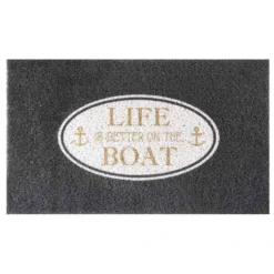 CON-TACT BRAND 18" x 30" PVC Spray Print Boarding Mat, Life is Better on the Boat