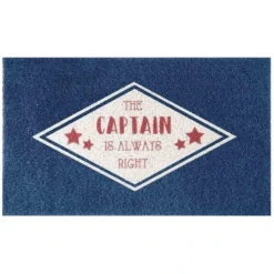 CON-TACT BRAND 18" x 30" PVC Spray Print Boarding Mat, The Captain is Always Right