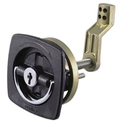 PERKO Flush Lock - Chrome/White with Offset Cam Bar