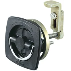 PERKO Non-Locking Flush Latch - Chrome/Black with Offset Cam Bar