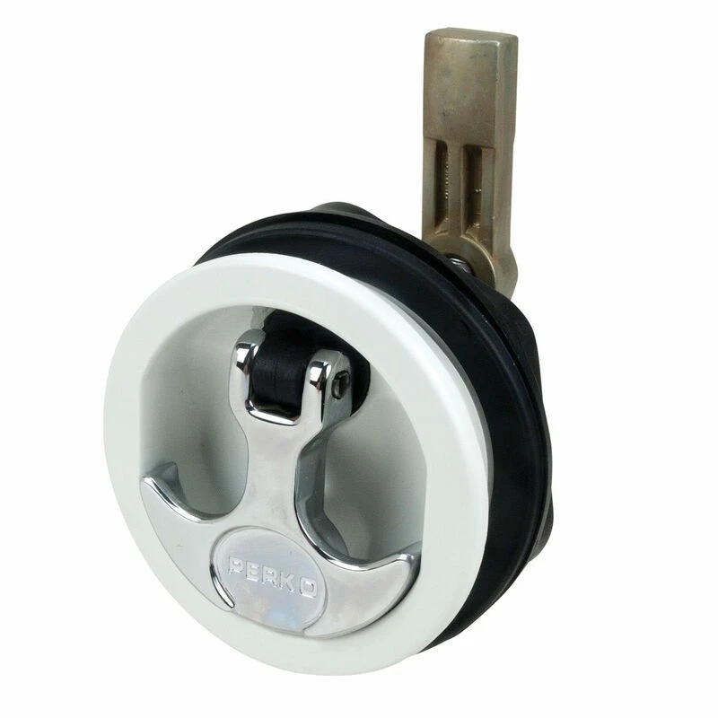 PERKO Surface Mount Flush Latch - Straight Cam Bar - White 1 PERKO Surface Mount Flush Latch - Straight Cam Bar - White