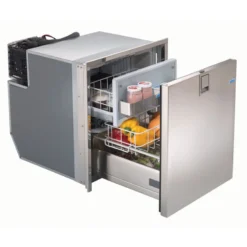 ISOTHERM Drawer 65 Stainless Steel Refrigerator with Freezer Compartment - AC/DC, 4-Sided Stainless Steel Flange